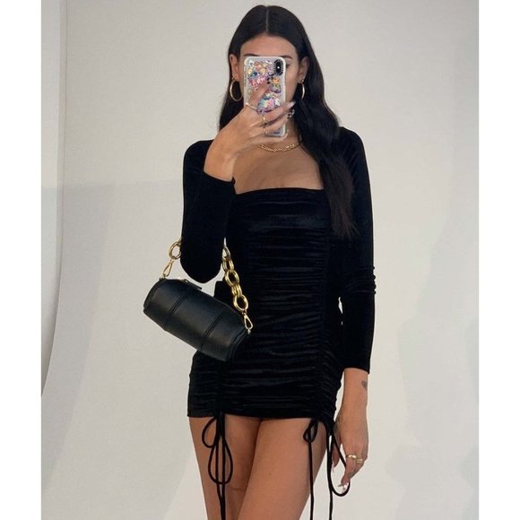 Princess Polly Dresses & Skirts - Princess Polly Velvet Embers Mini Dress Sz 8